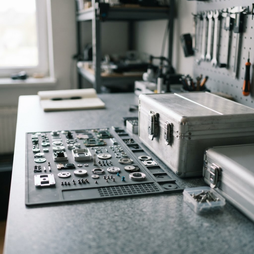 Organized modular tools versus locked heavy industrial housing