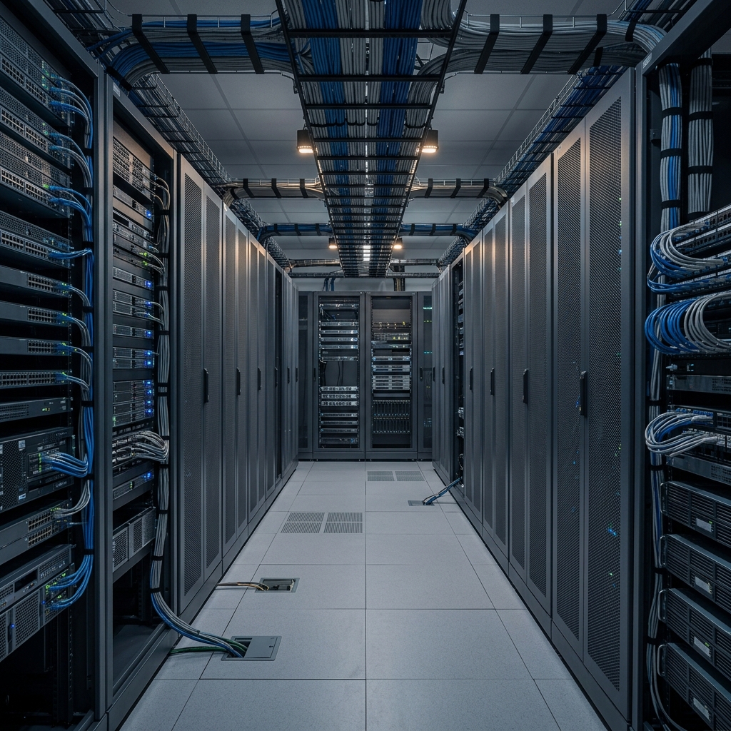 Organized server rack infrastructure in data center environment