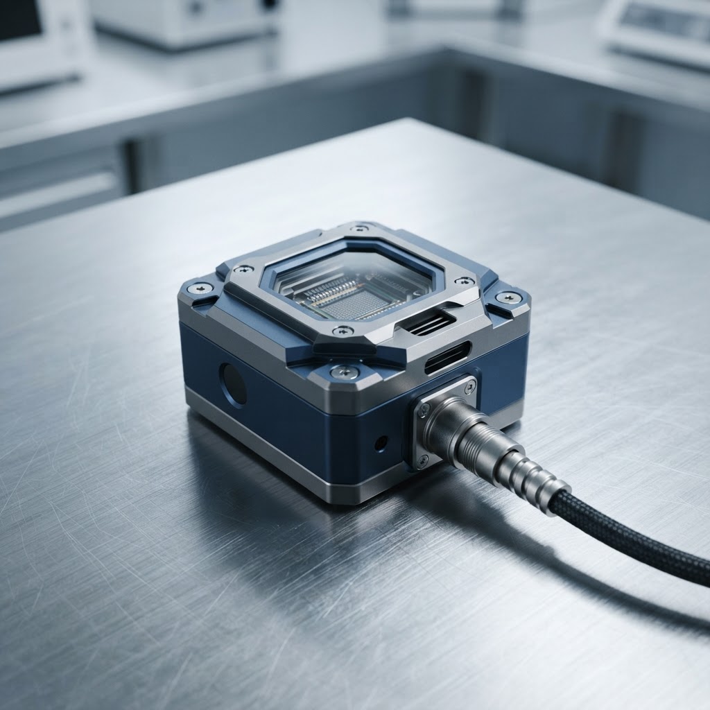 Close up of a precision electronic health sensor
