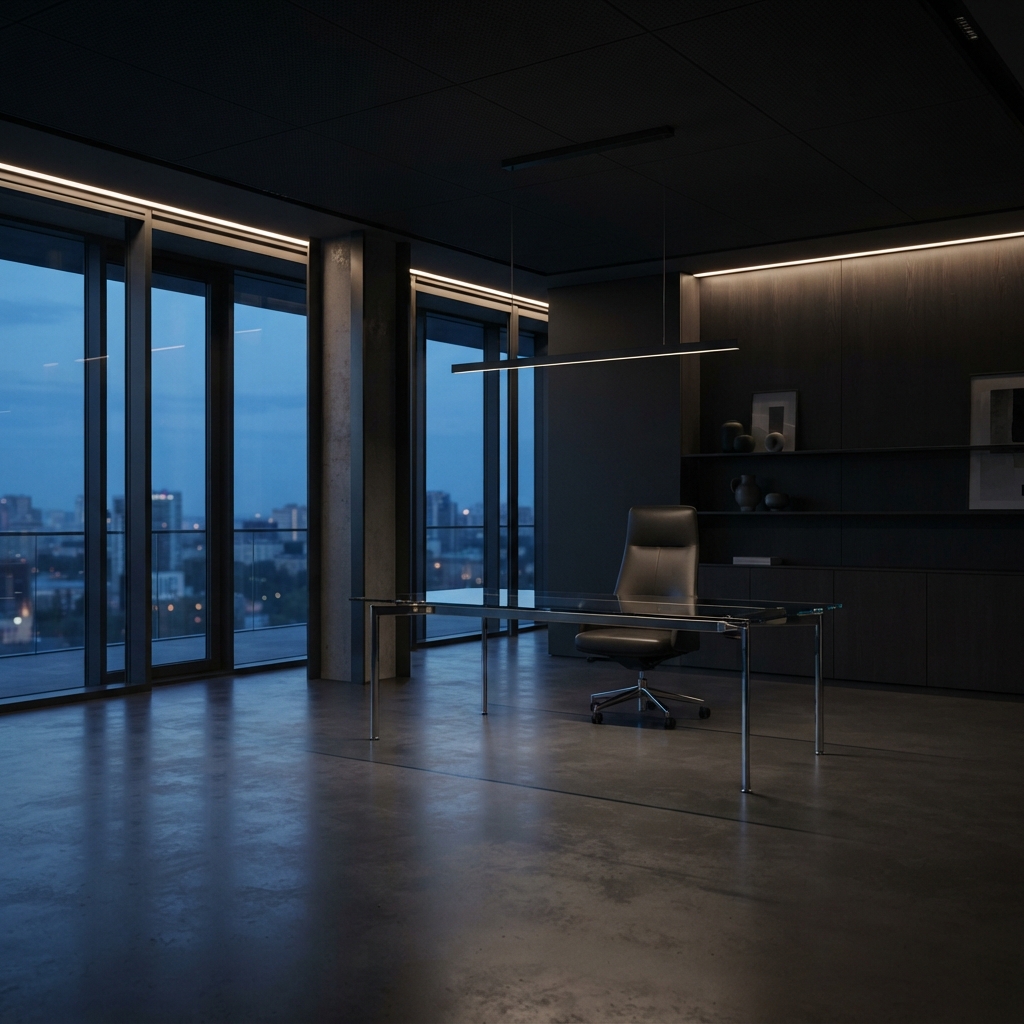Minimalist modern professional office interior