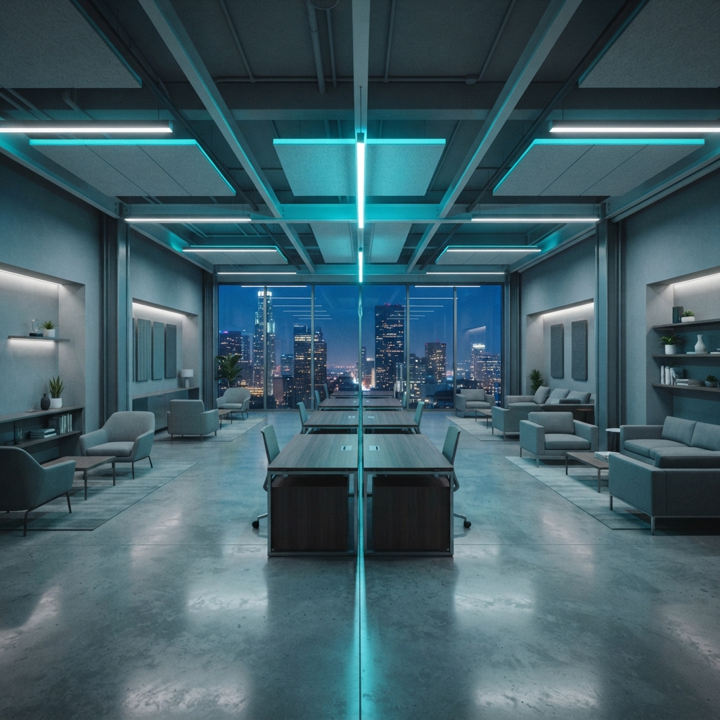 Minimalist modern office workspace