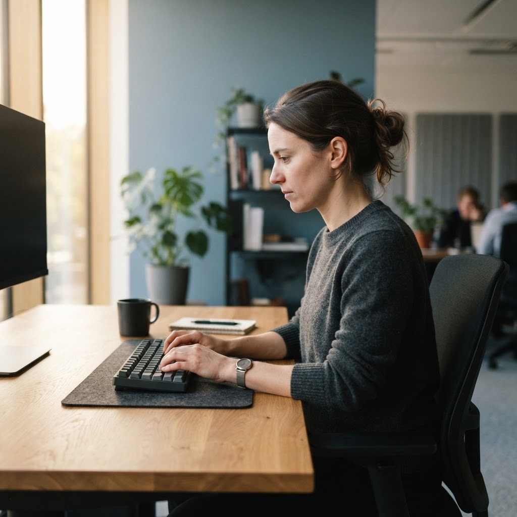 Software engineer working at a desk