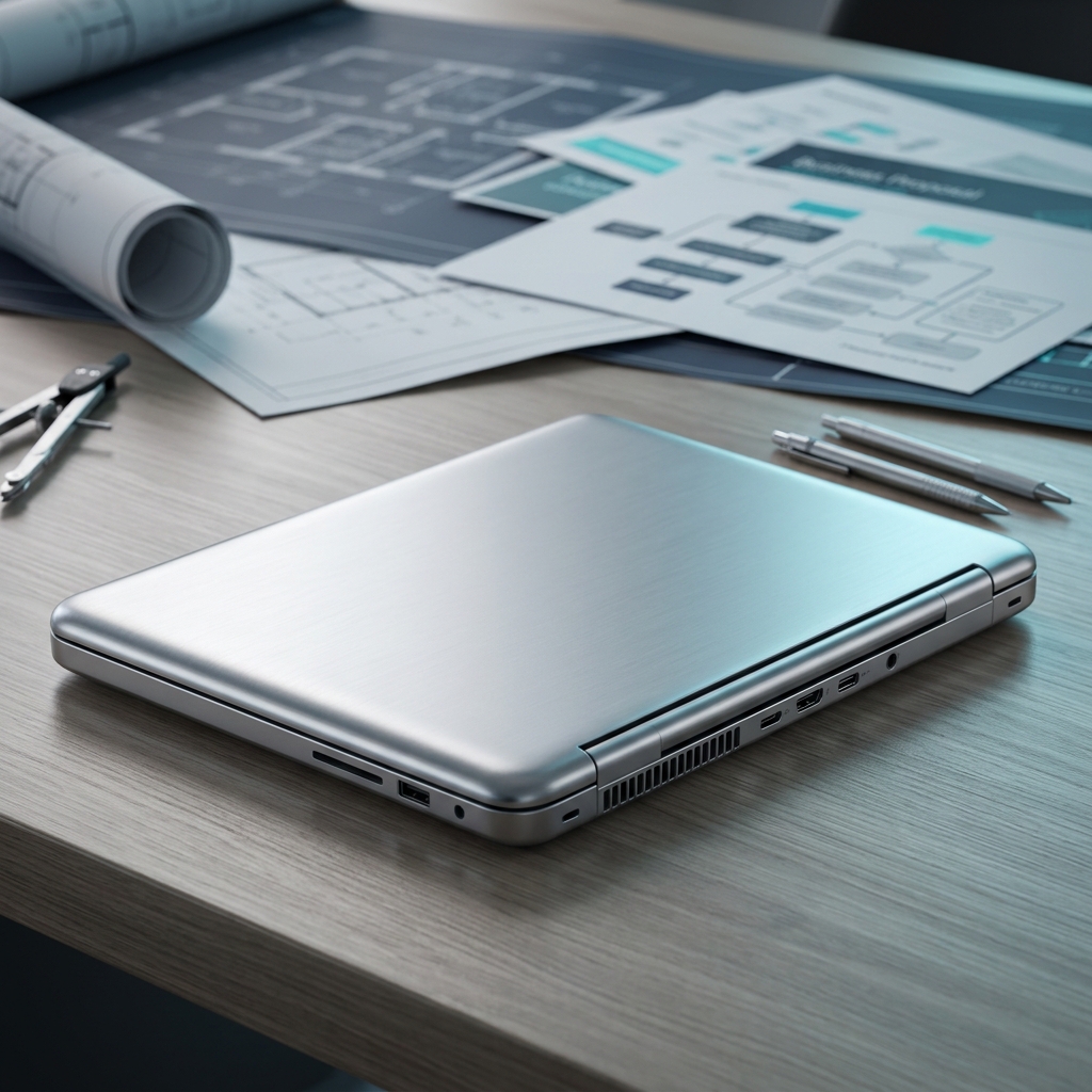 Modern laptop representing startup infrastructure and tools