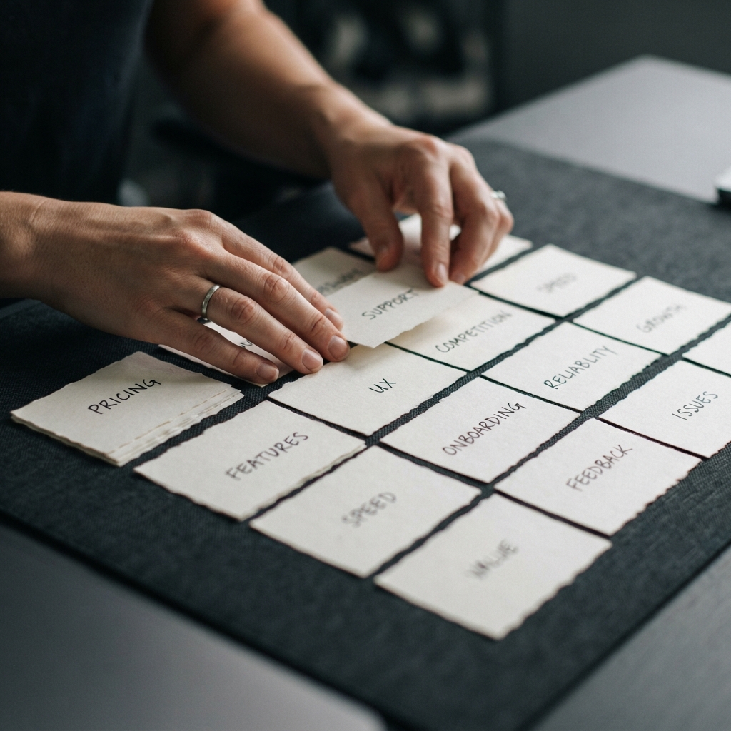 Sorting physical cards for market data categorization