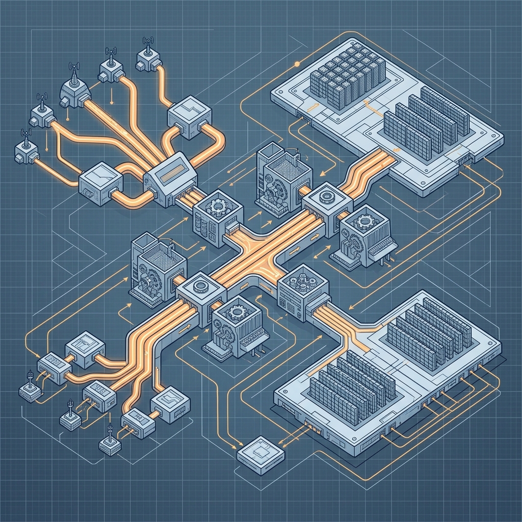 Technical schematic of complete tracking infrastructure layers