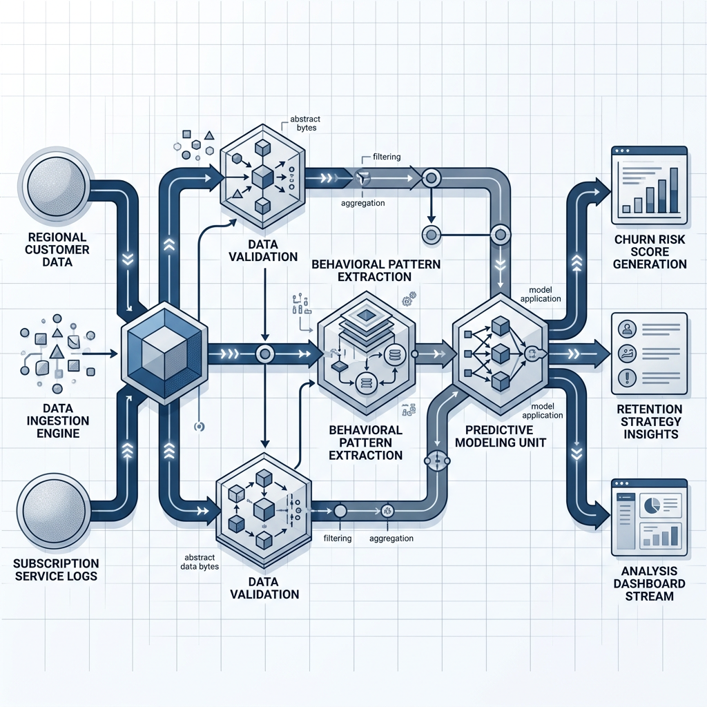 Data pipeline architecture for churn tracking system