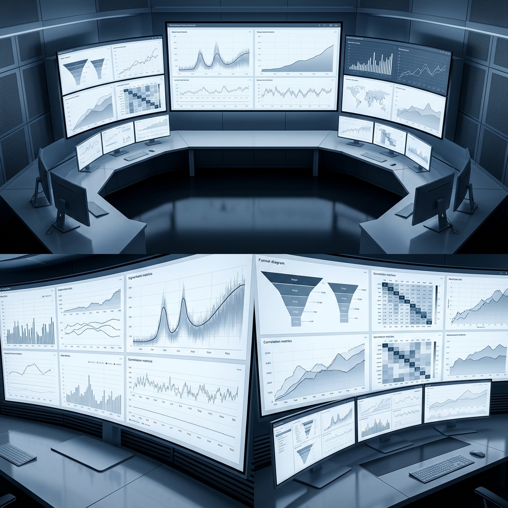 Monitoring dashboard displaying feature adoption and retention metrics