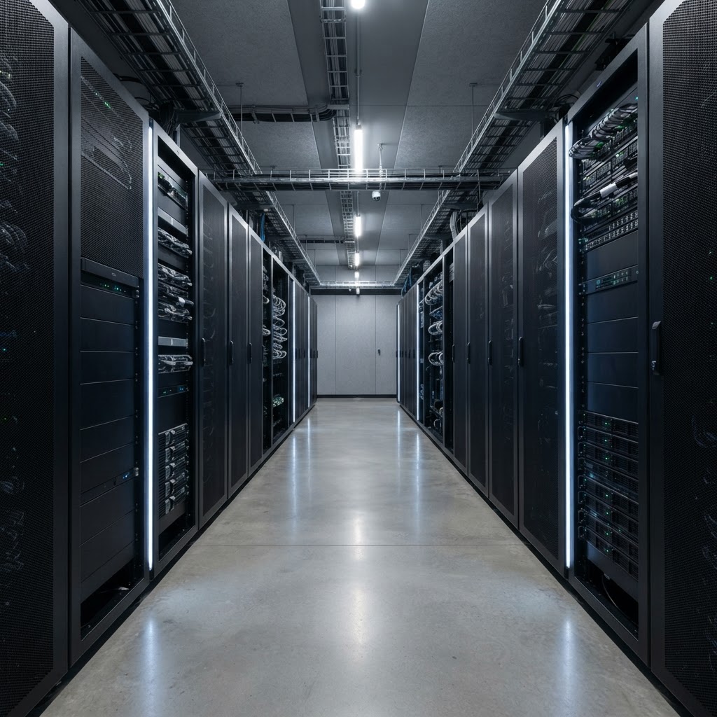 Professional server infrastructure in a clean room