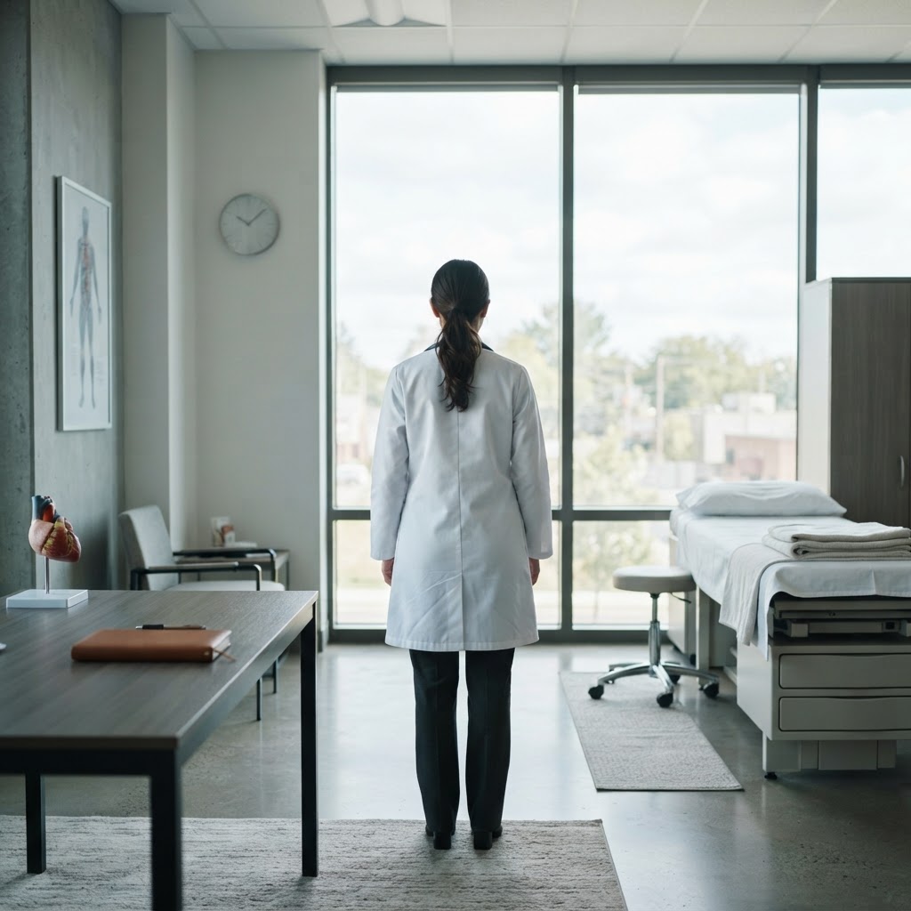 Professional in a modern medical office