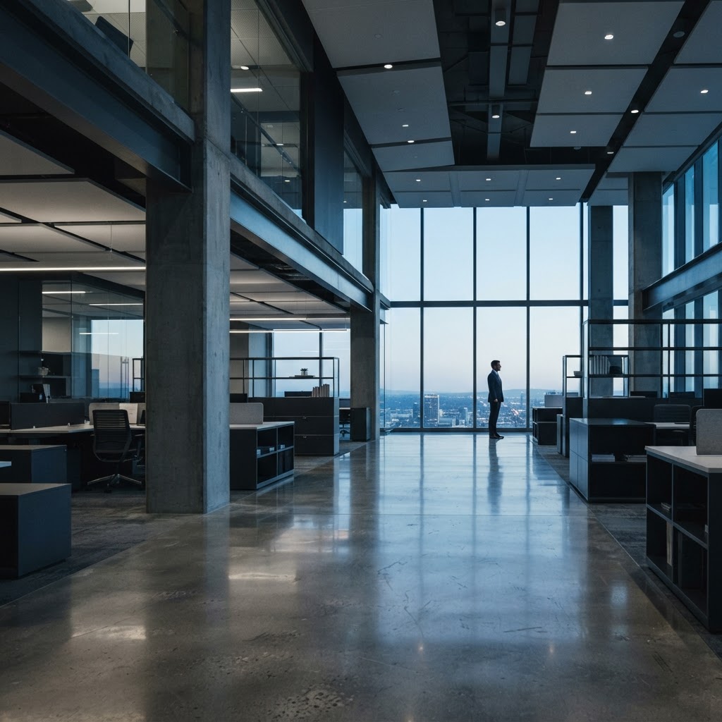 Modern office interior with clean lines and professional architecture