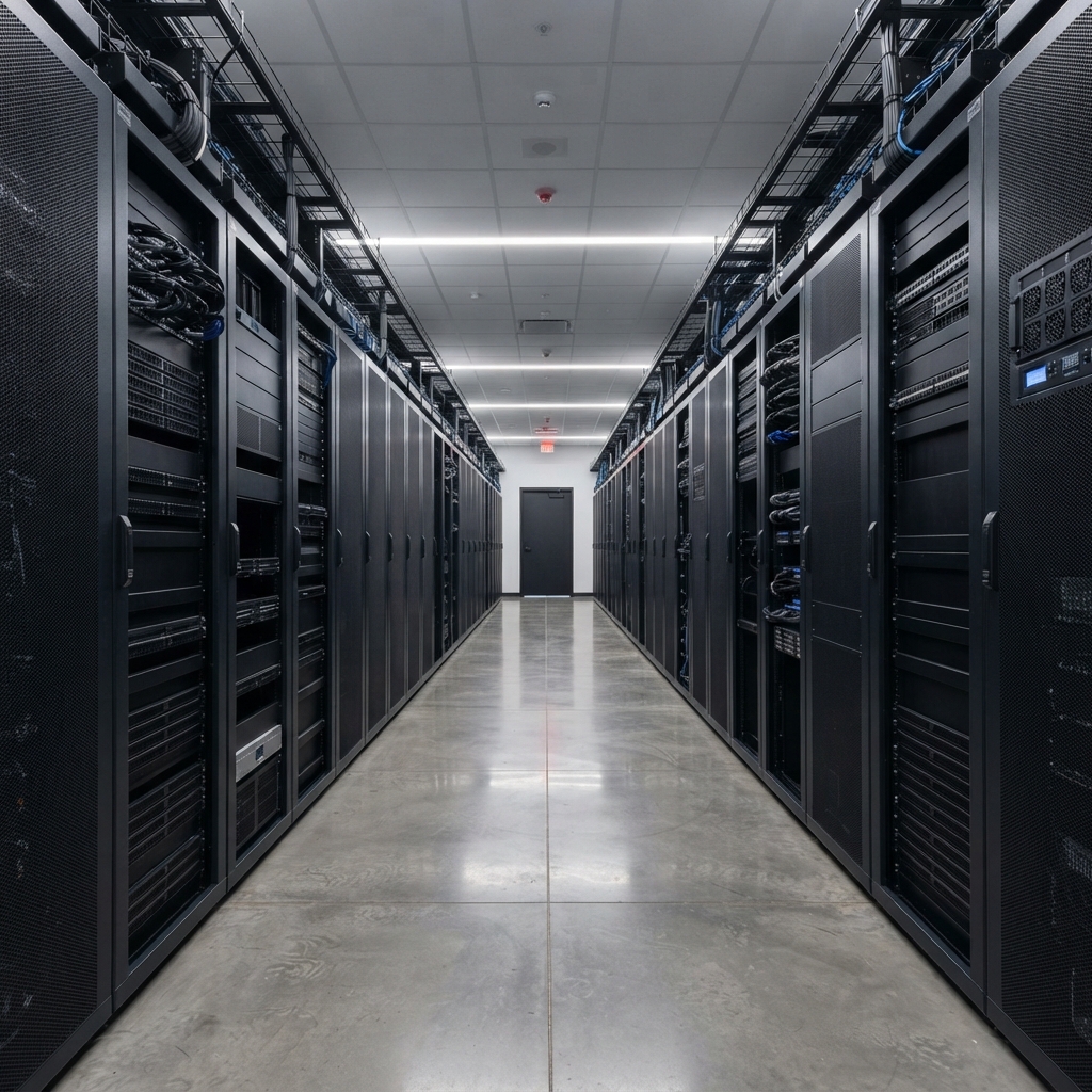 Professional server infrastructure room