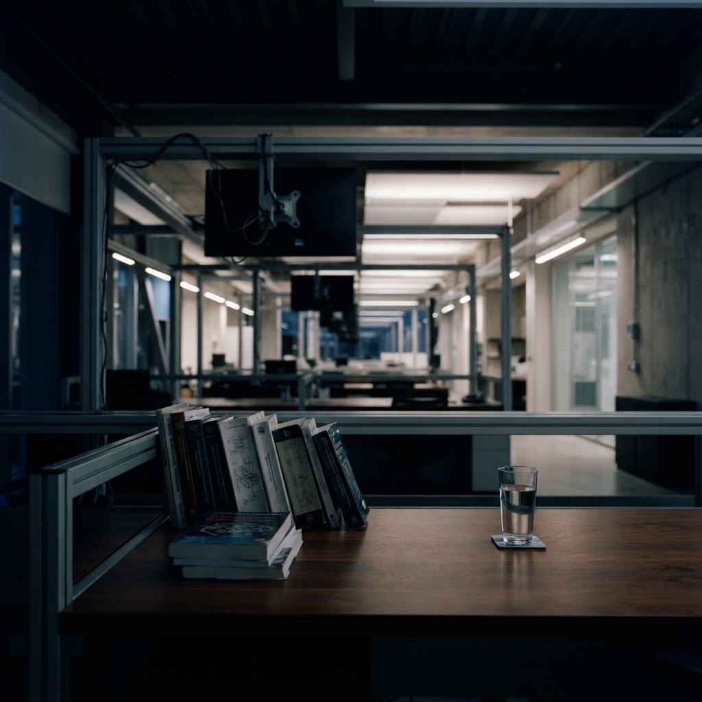 Modern studio environment focused on precision and infrastructure