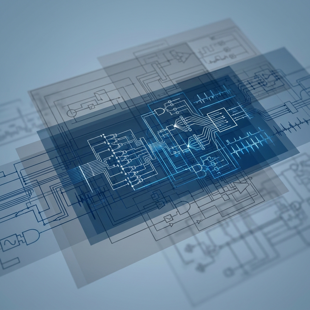 Data signal detection blueprint with layered clarity visualization