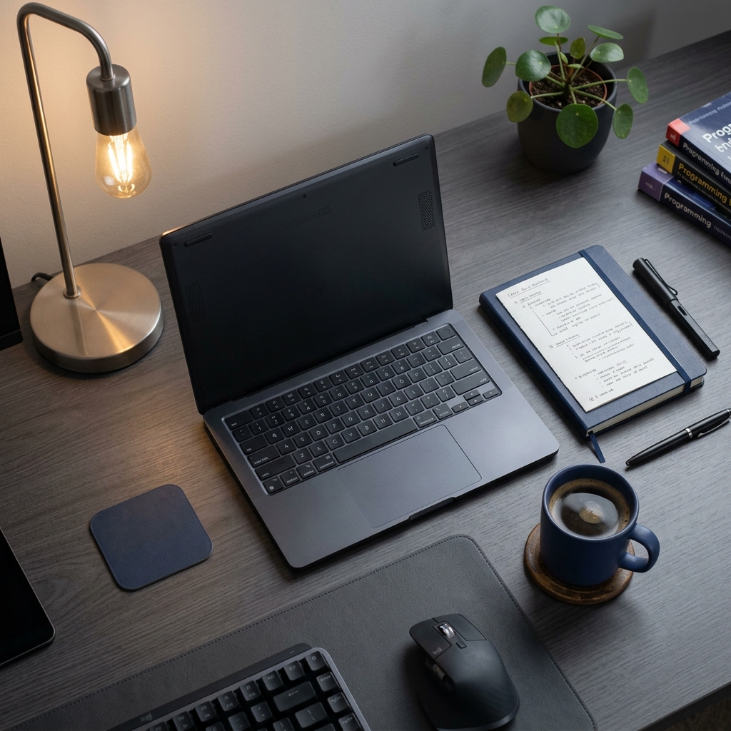 Developer workspace with code and structured documentation