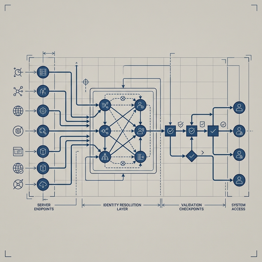 Infrastructure diagram of server-side tracking system architecture