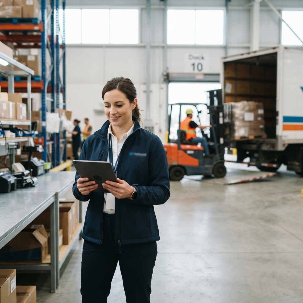 Logistics coordinator managing warehouse operations