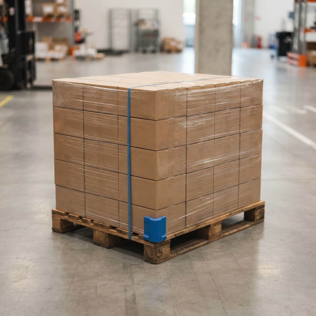 A perfectly wrapped pallet ready for shipping
