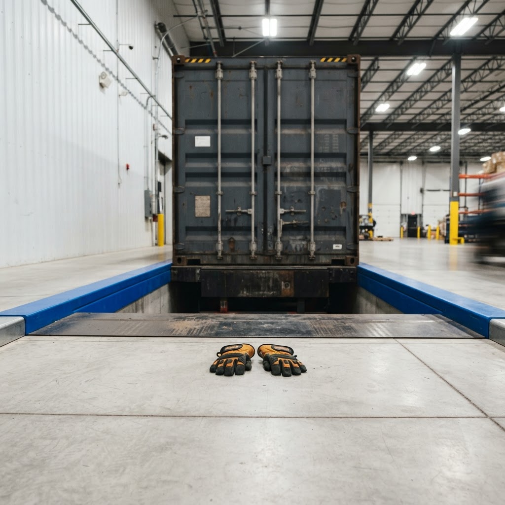 Loading dock entrance at a distribution warehouse