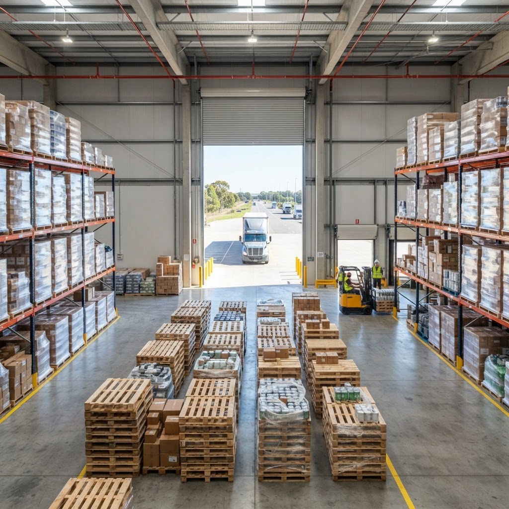 Efficient warehouse loading dock staging area