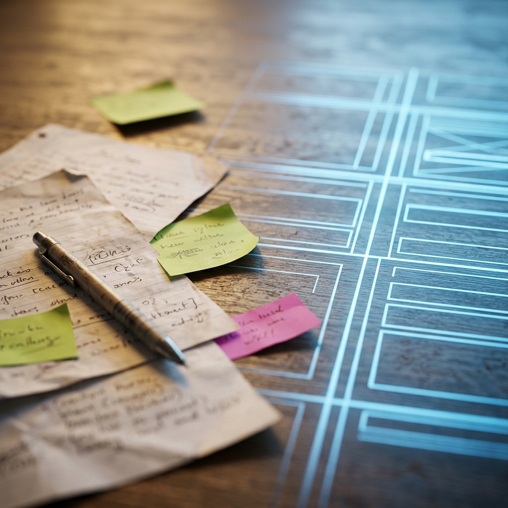 Transition from scattered paperwork to organized system
