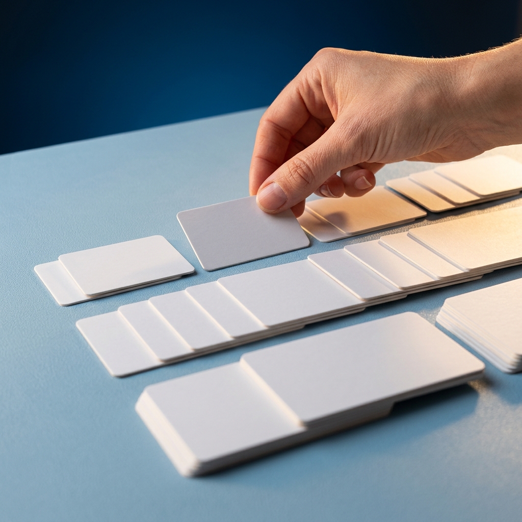 Hand organizing permission structure cards