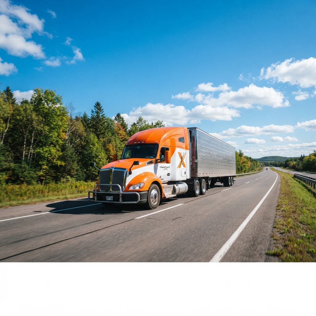 Large transport truck driving on an open highway.jpg