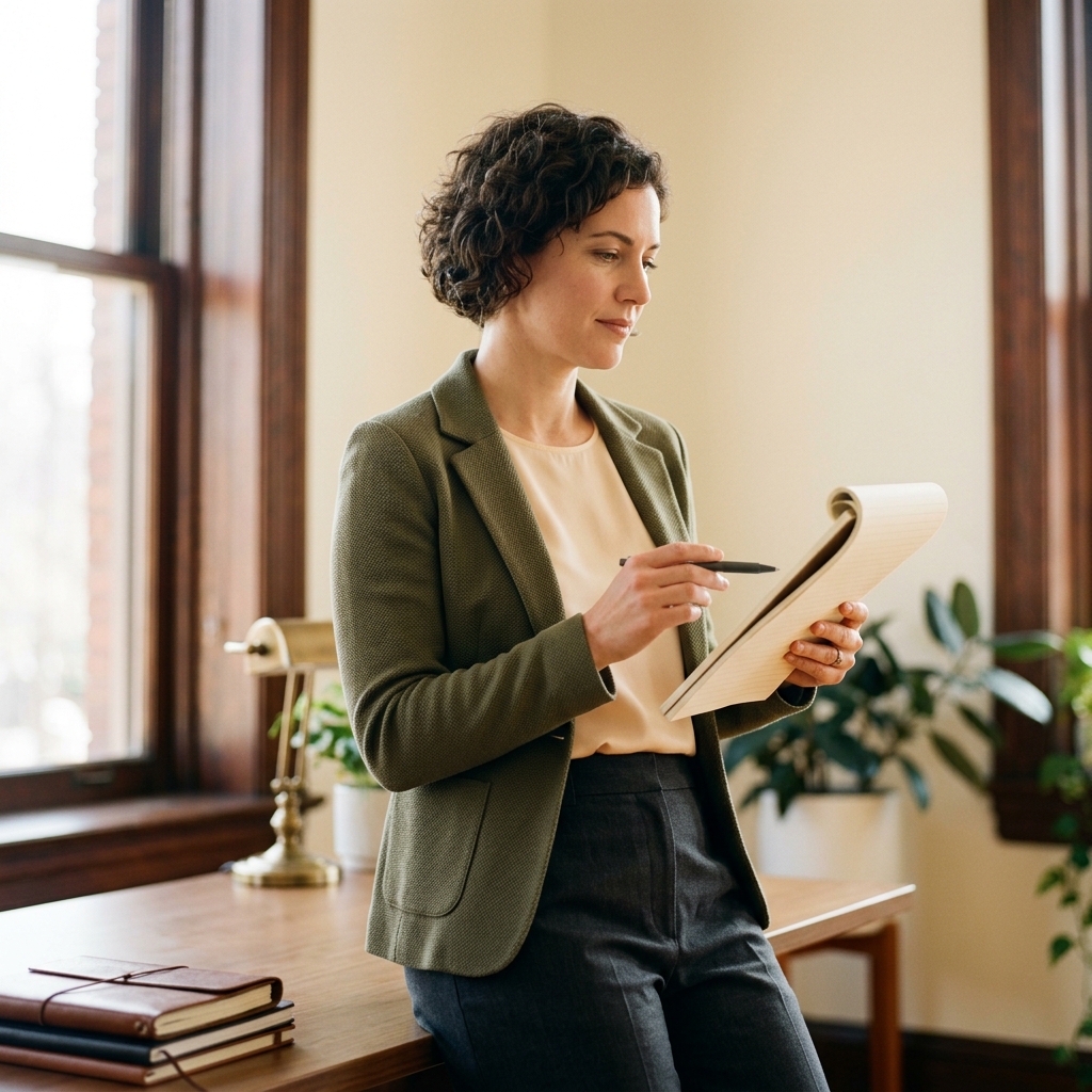 B2B marketing strategist reviewing content structure.jpg