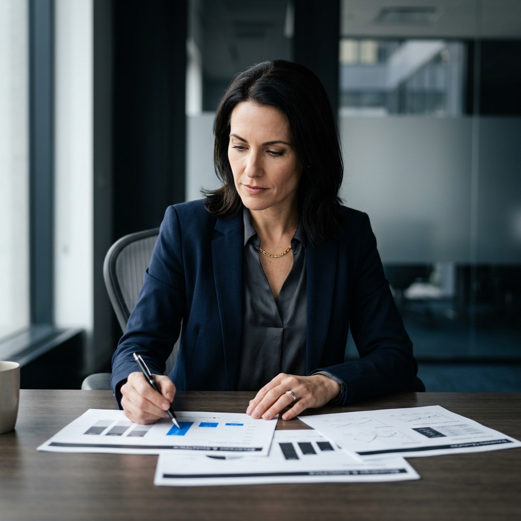Founder reviewing AI marketing strategy documents.jpg