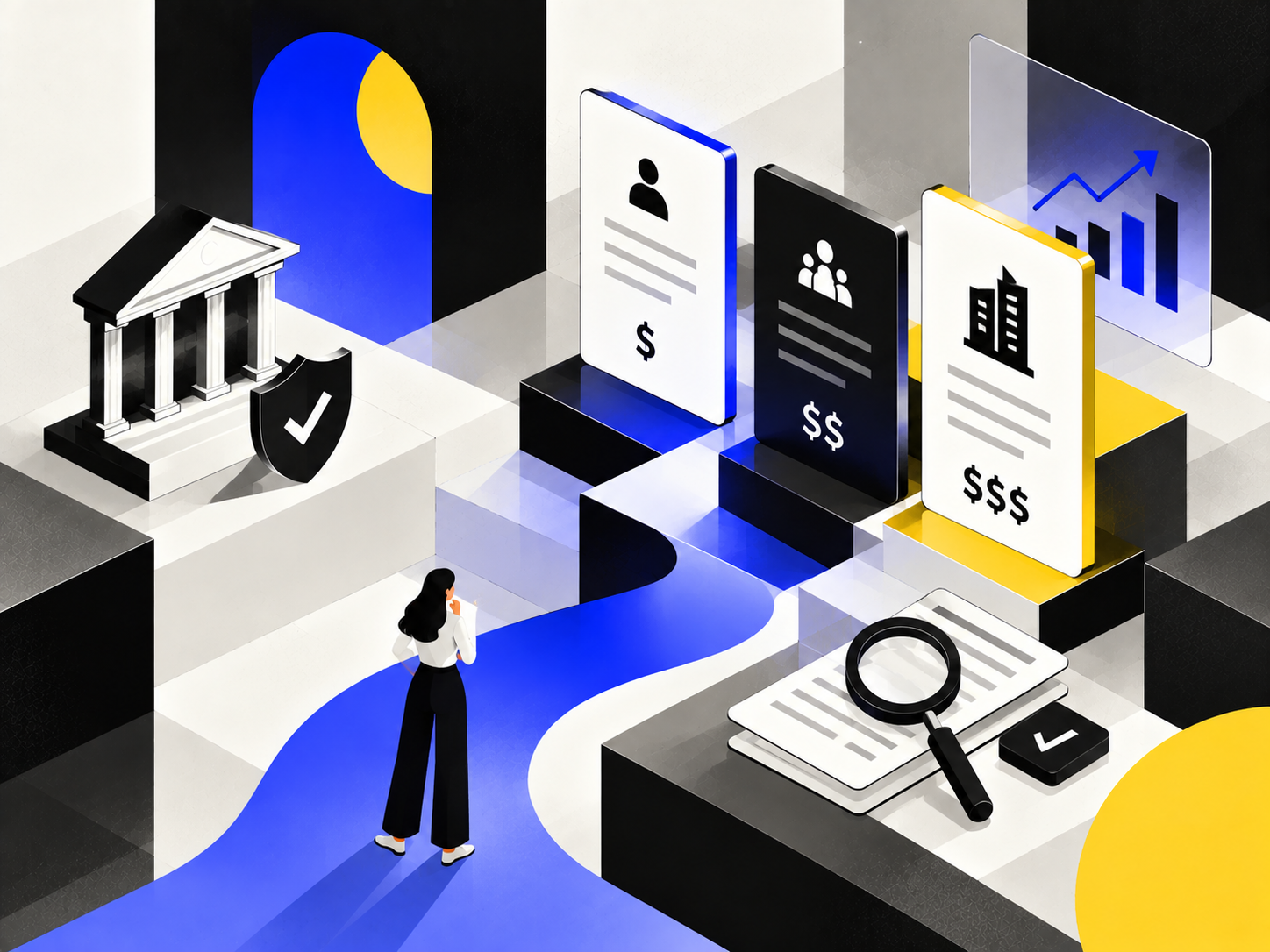 Isometric Vendor Selection Analytics Scene