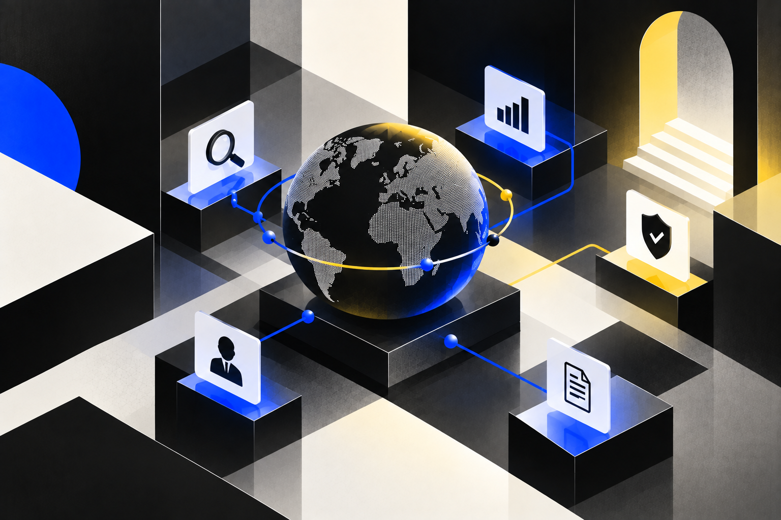 Global AI Network Globe