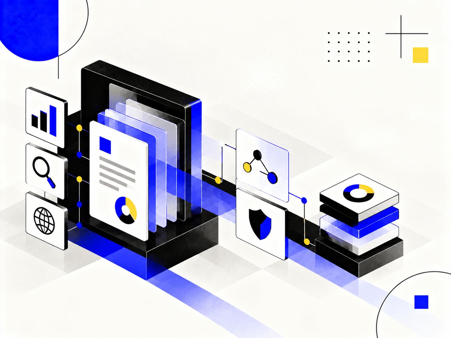 Isometric Data Workflow Illustration