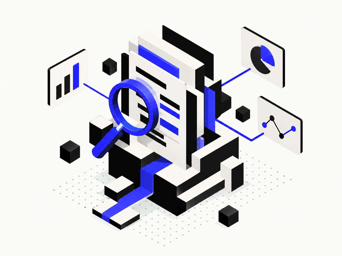 Isometric Purple Data Pipeline