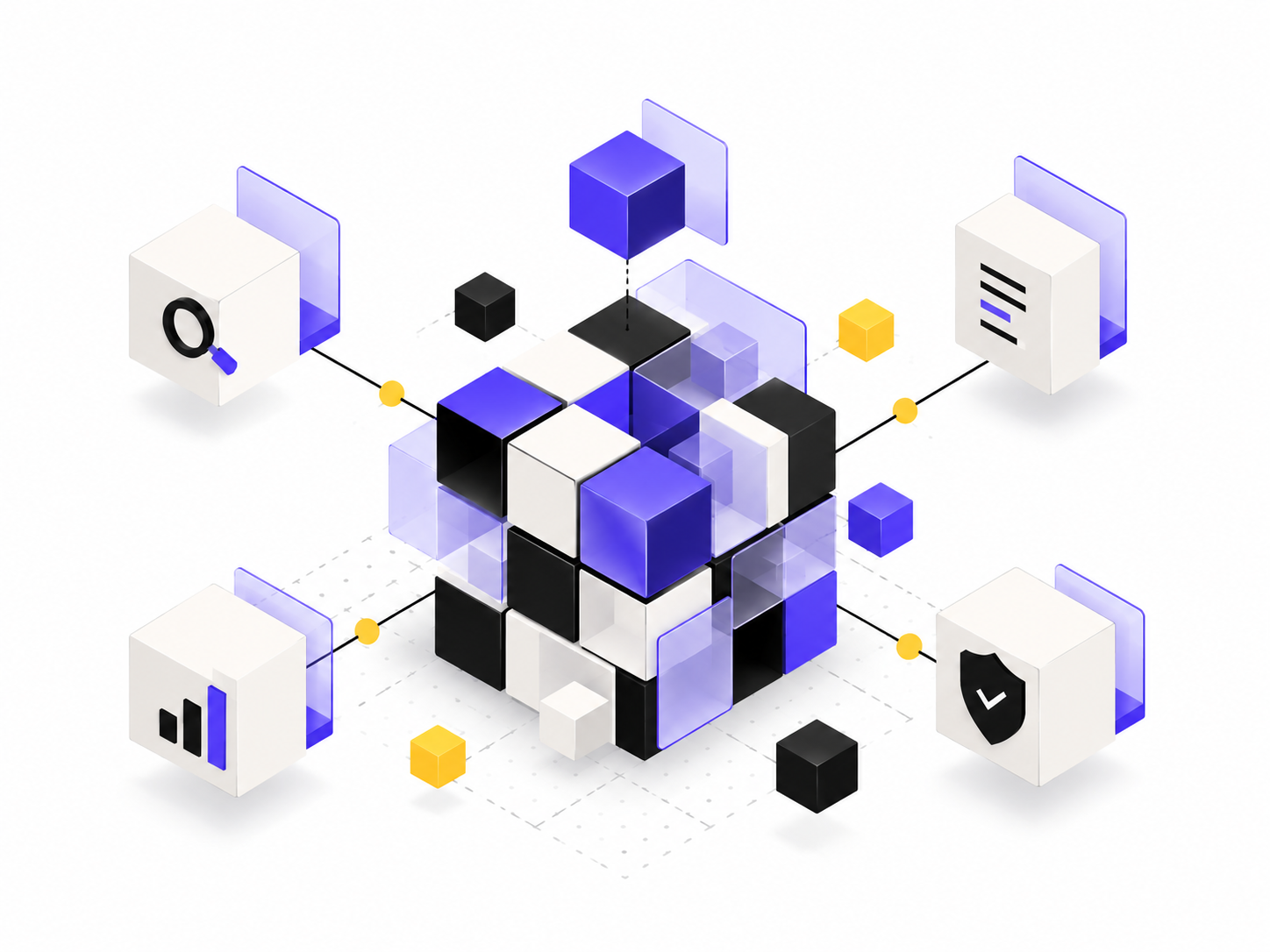 Futuristic Isometric Cube Network