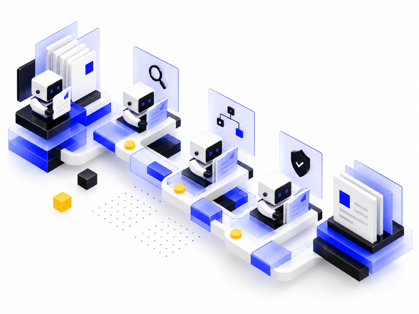 Isometric AI Workflow Pipeline