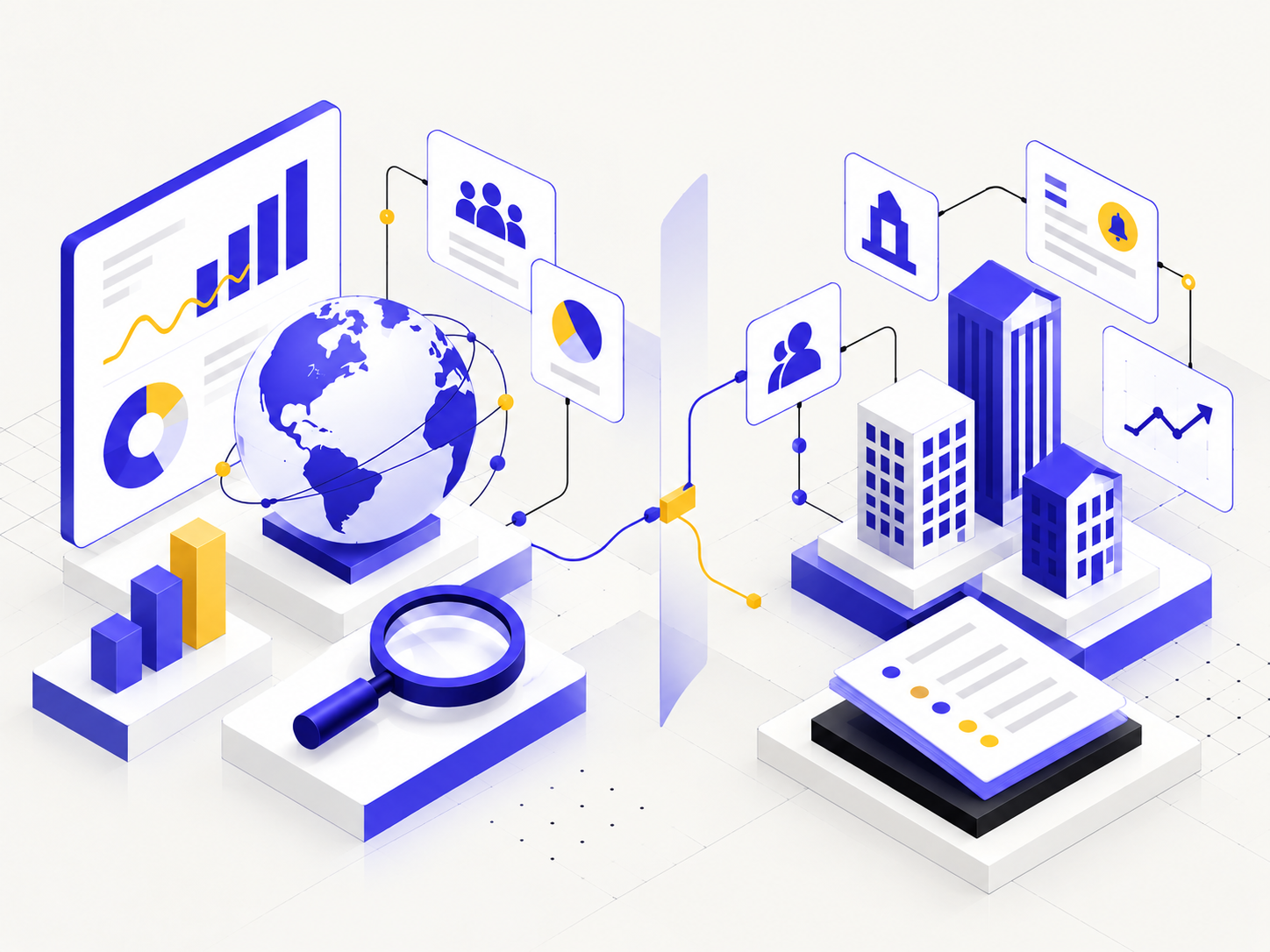 Isometric Business Analytics Dashboard