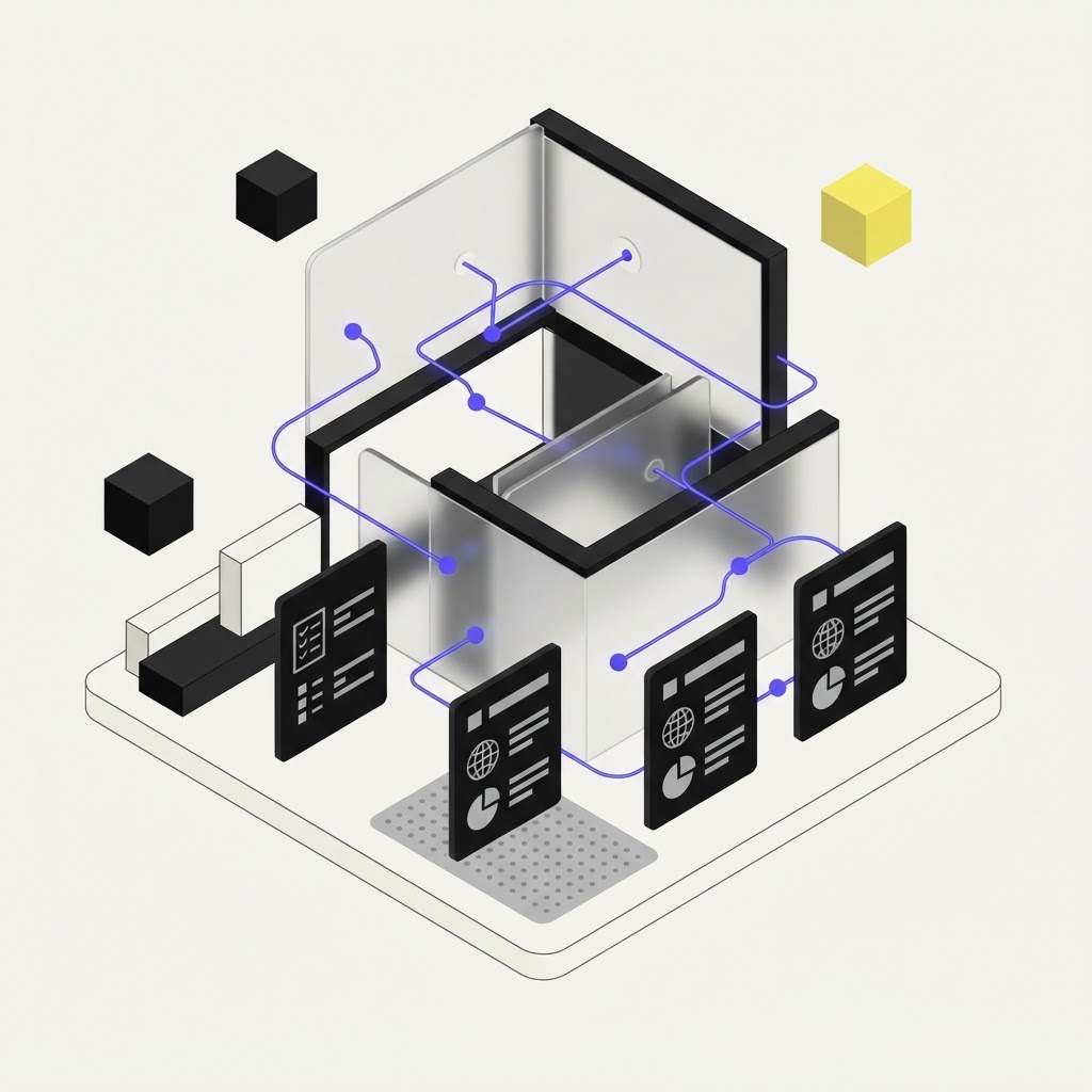 Frosted panel wall representing auditable compliance data trails.jpg