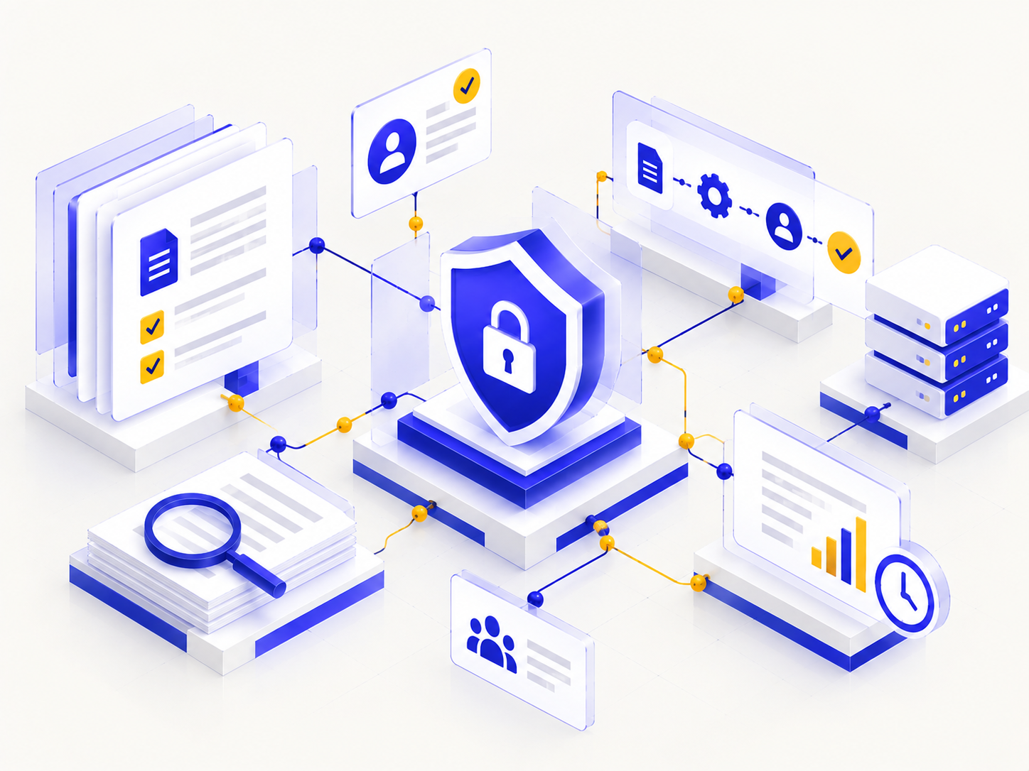 Isometric Security Compliance Hub