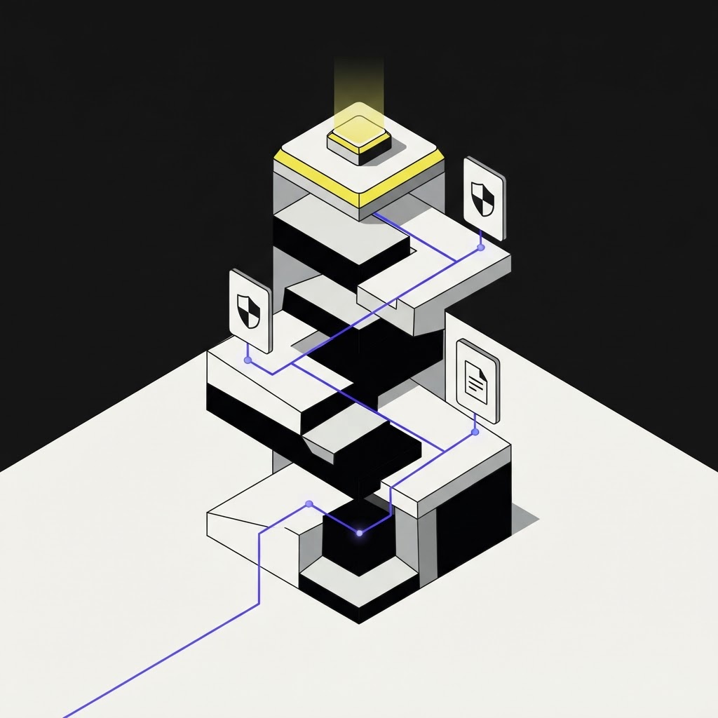A staircase representing the auditability and traceability of deep research agents.jpg